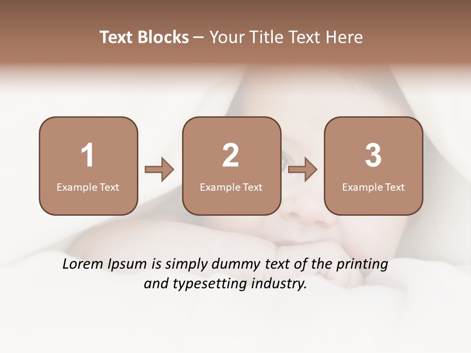Blanket Newborn Face PowerPoint Template