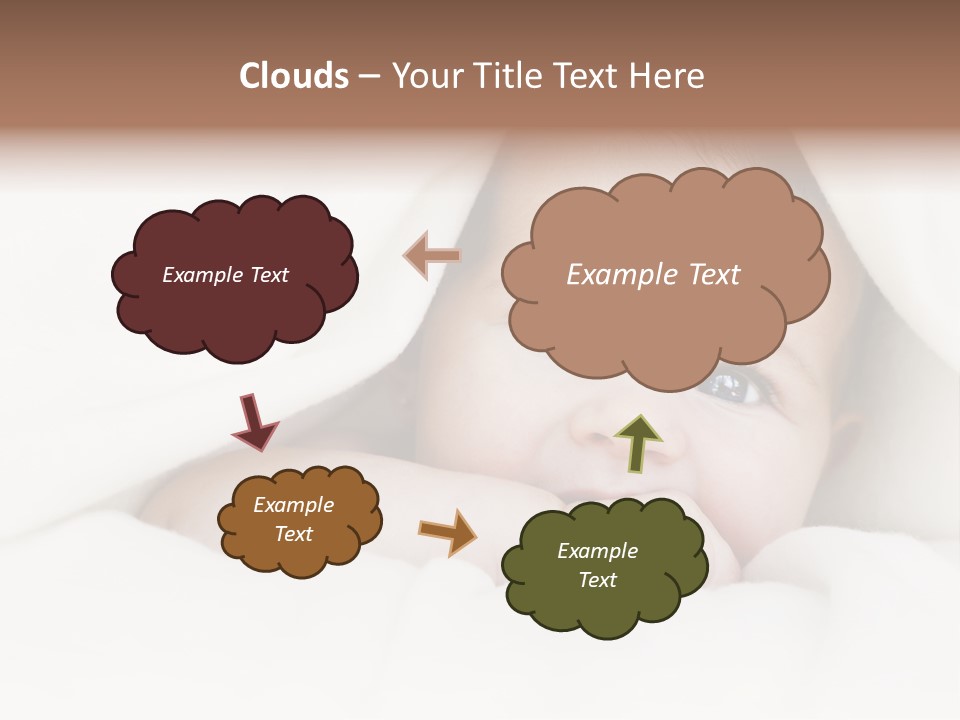 Blanket Newborn Face PowerPoint Template