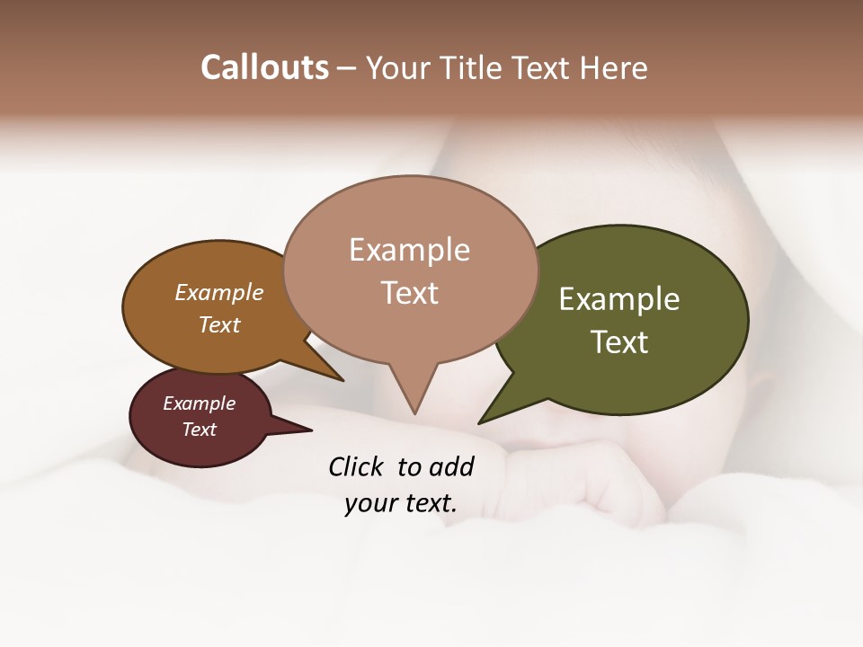Blanket Newborn Face PowerPoint Template