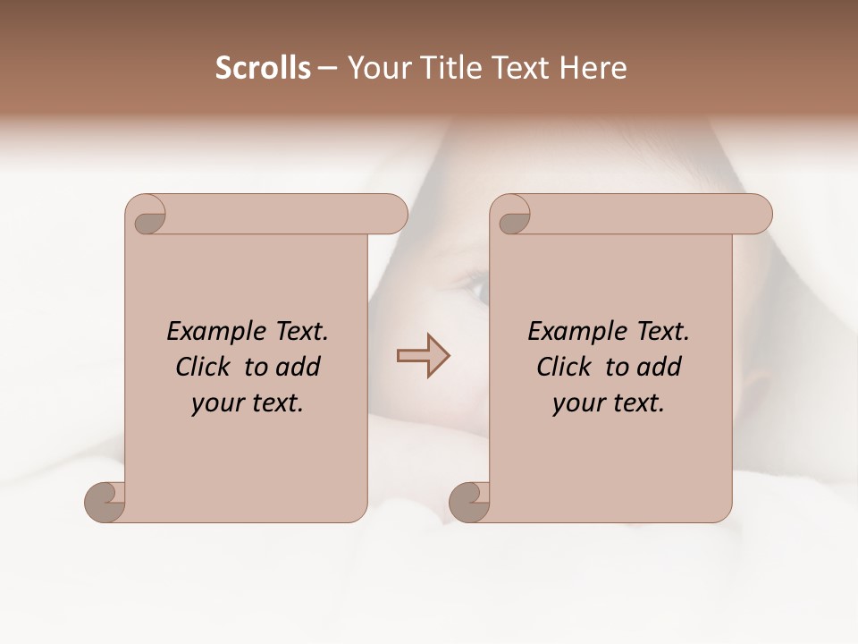 Blanket Newborn Face PowerPoint Template