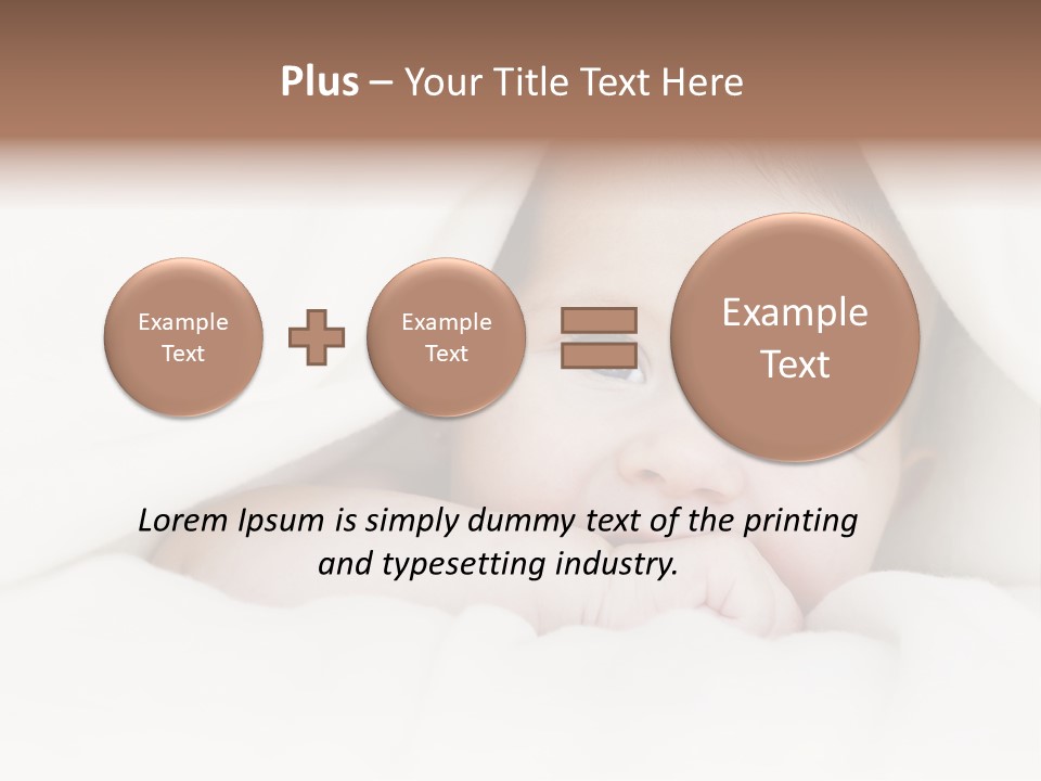 Blanket Newborn Face PowerPoint Template