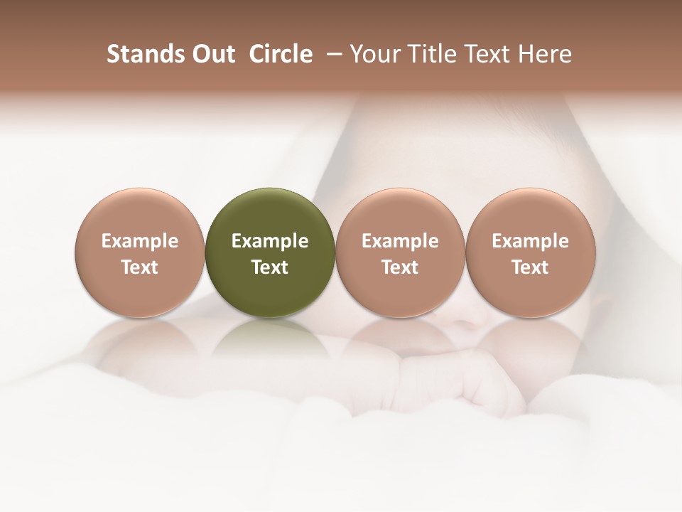 Blanket Newborn Face PowerPoint Template