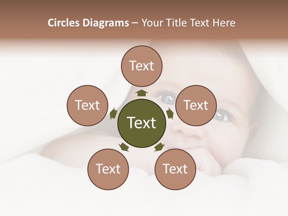 Blanket Newborn Face PowerPoint Template