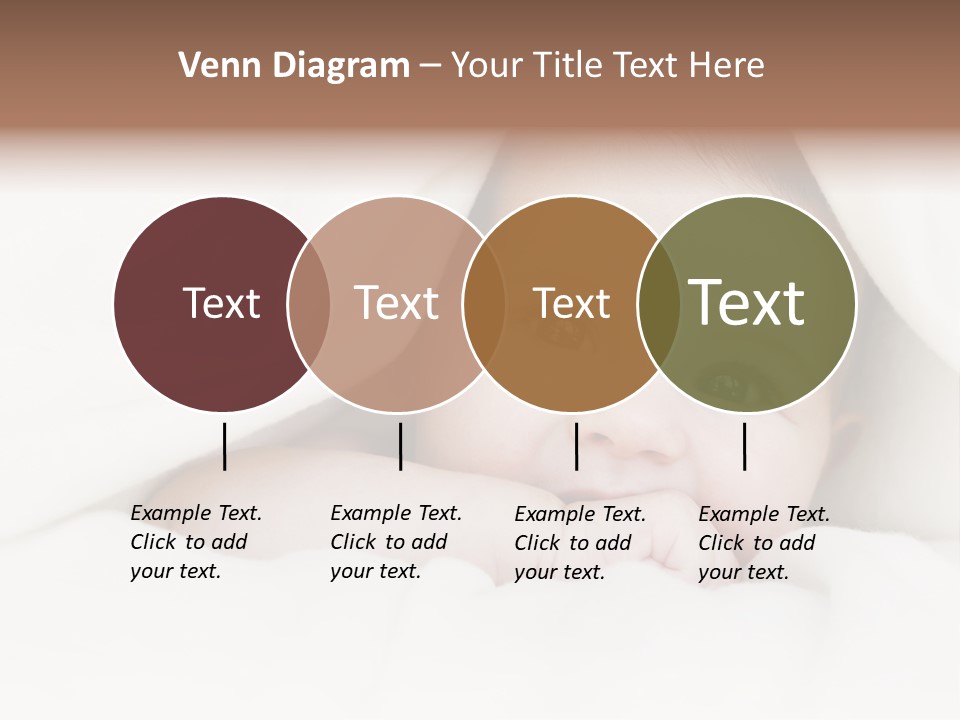 Blanket Newborn Face PowerPoint Template