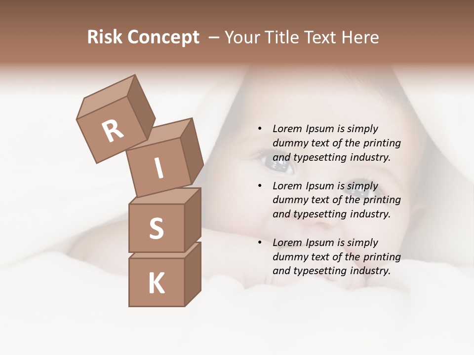 Blanket Newborn Face PowerPoint Template