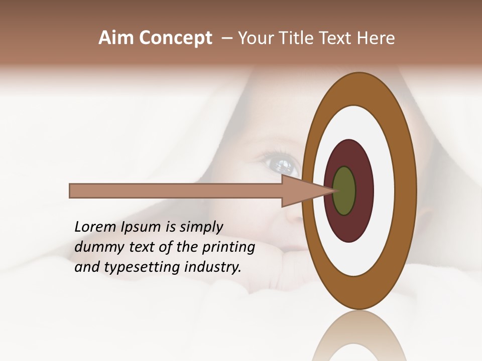 Blanket Newborn Face PowerPoint Template