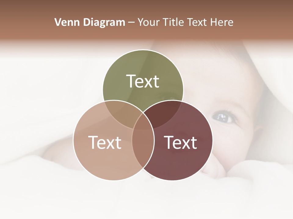 Blanket Newborn Face PowerPoint Template
