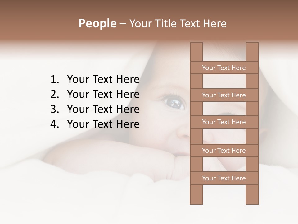 Blanket Newborn Face PowerPoint Template