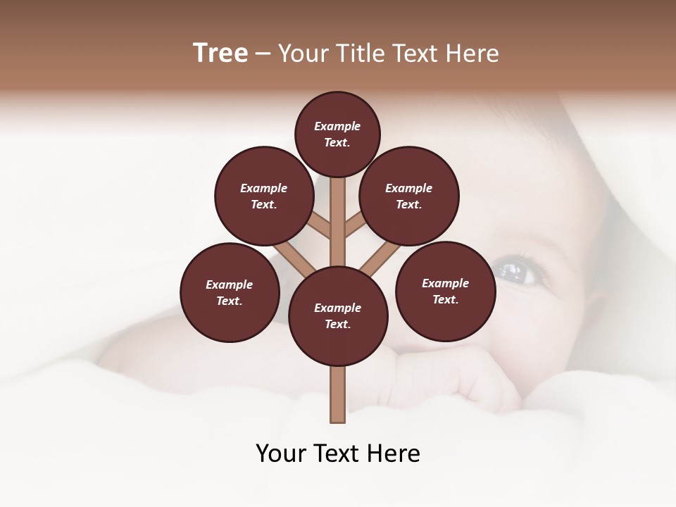 Blanket Newborn Face PowerPoint Template