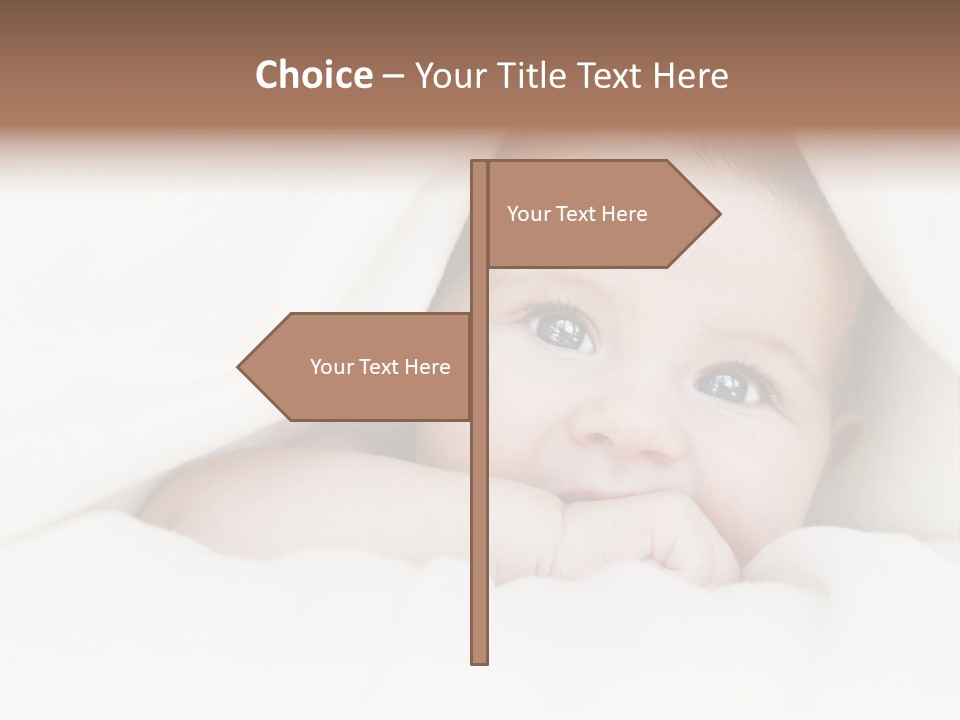 Blanket Newborn Face PowerPoint Template