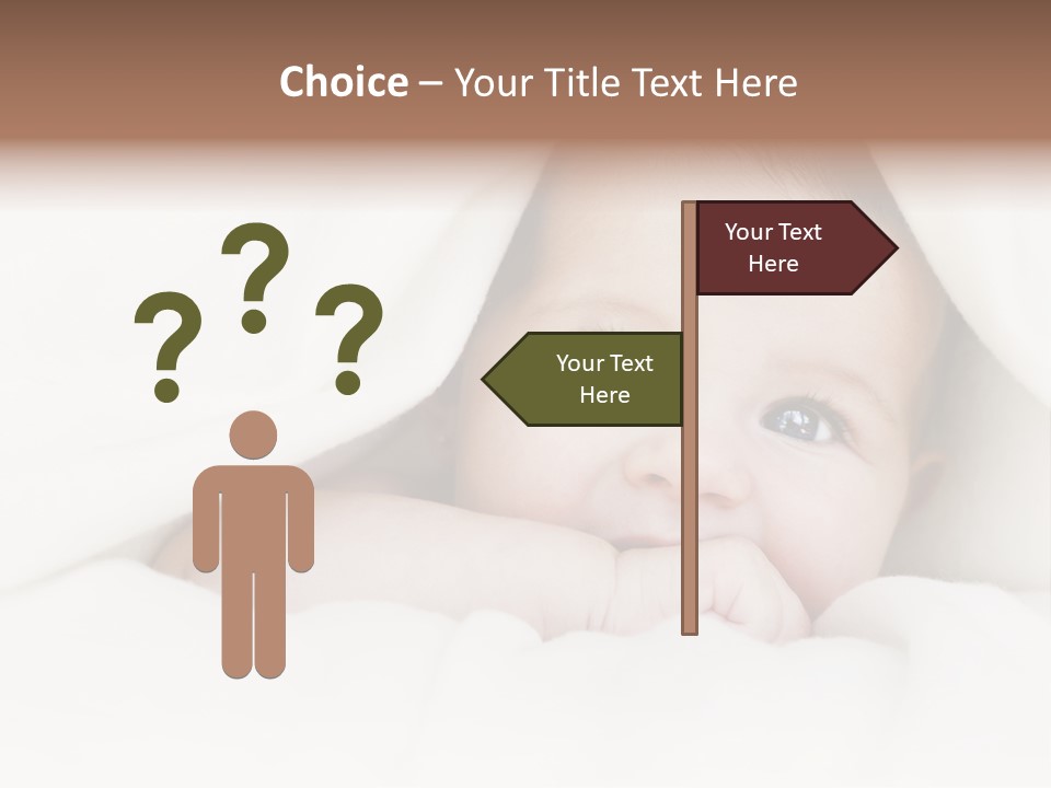 Blanket Newborn Face PowerPoint Template