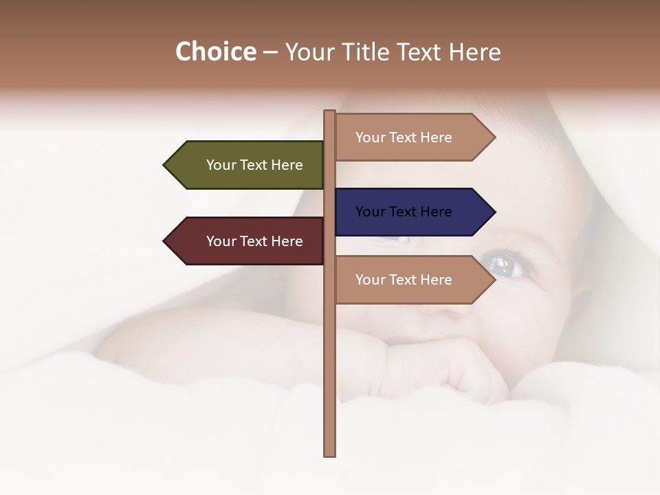 Blanket Newborn Face PowerPoint Template