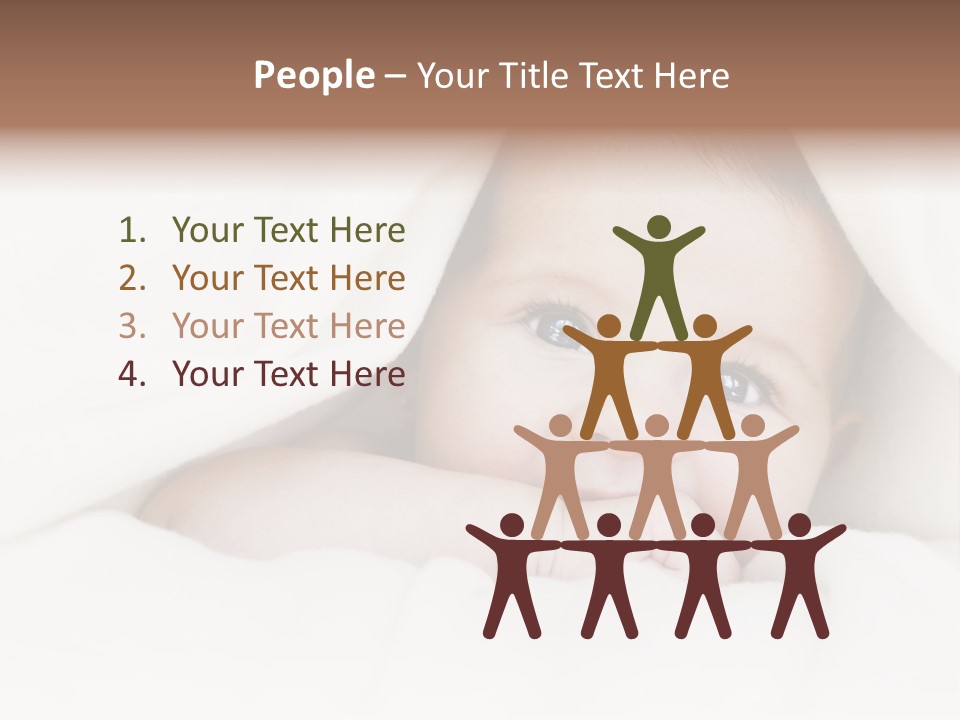 Blanket Newborn Face PowerPoint Template