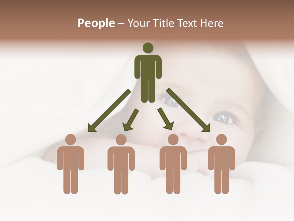 Blanket Newborn Face PowerPoint Template