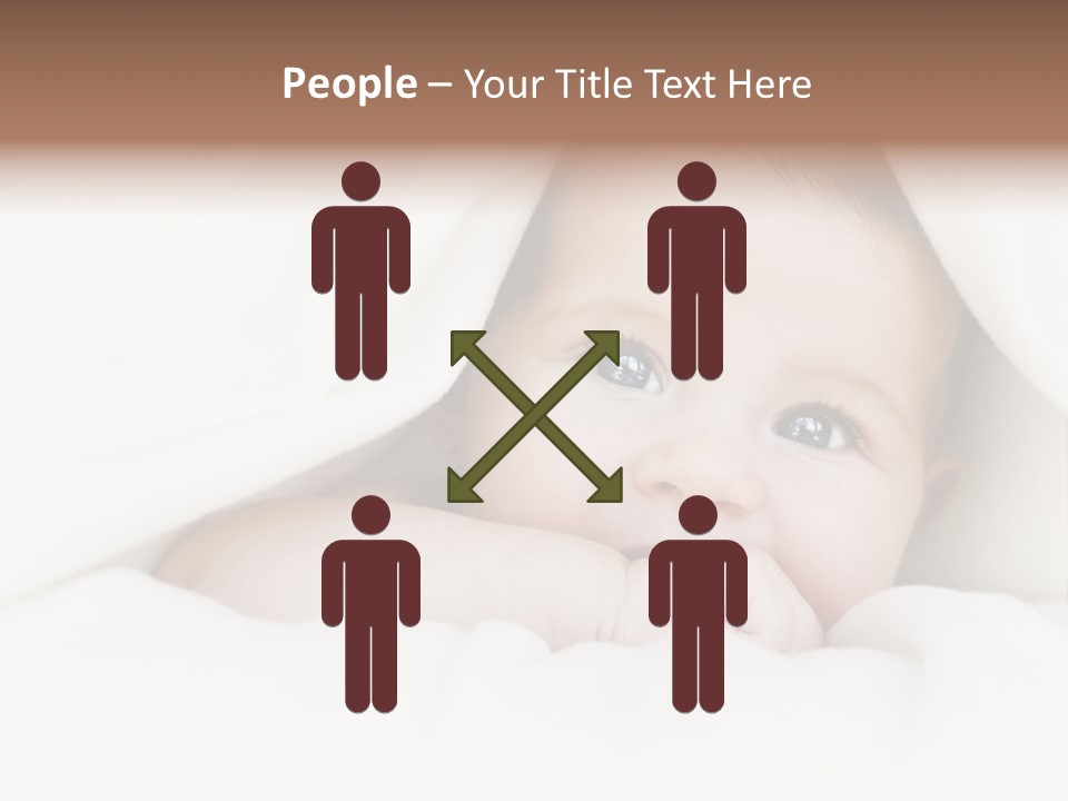 Blanket Newborn Face PowerPoint Template