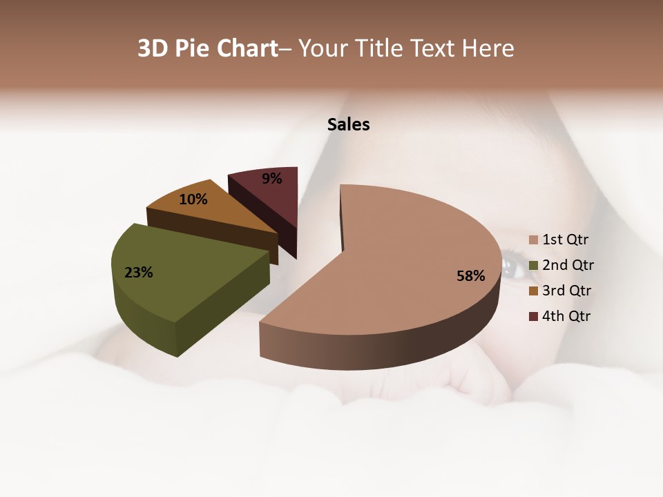 Blanket Newborn Face PowerPoint Template