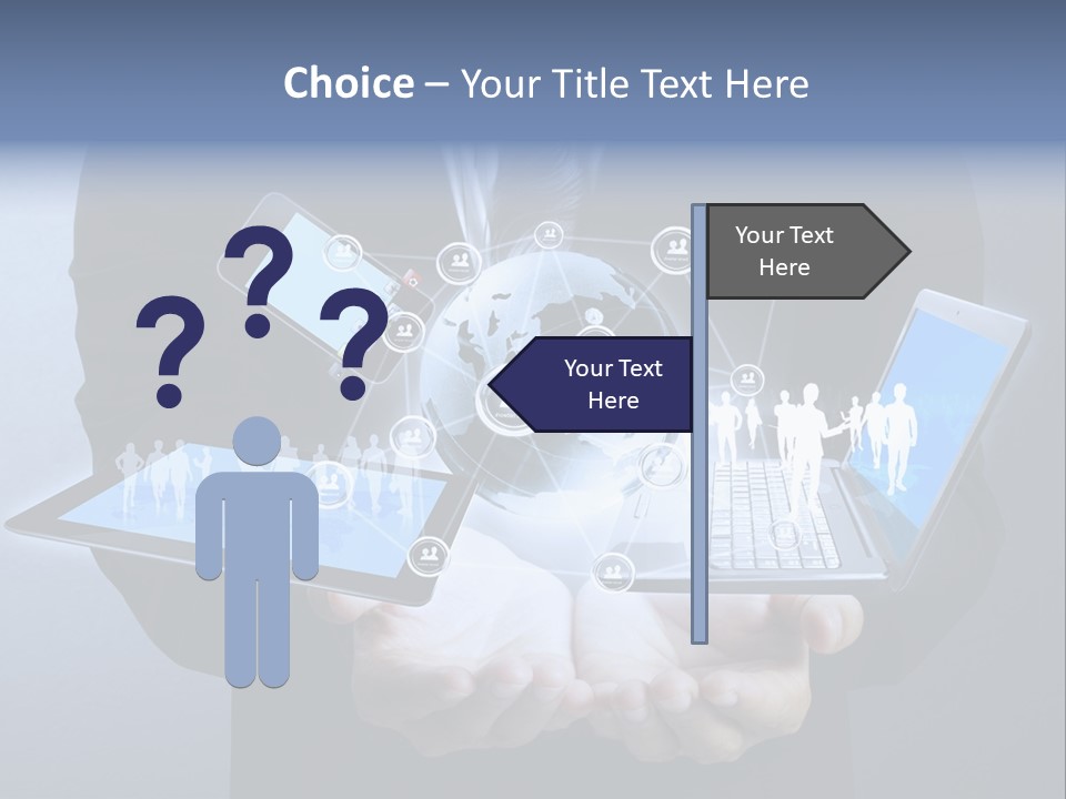 Calculator Mail Tech PowerPoint Template