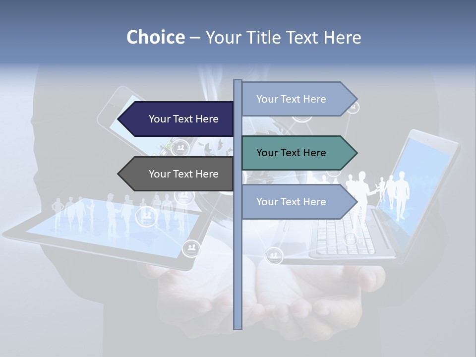 Calculator Mail Tech PowerPoint Template