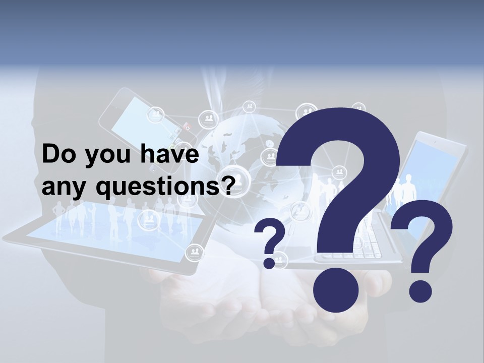 Calculator Mail Tech PowerPoint Template