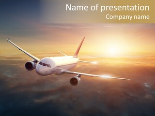 Commercial Tourism Blue PowerPoint Template