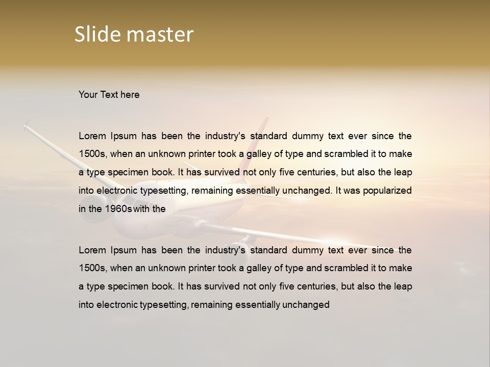 Commercial Tourism Blue PowerPoint Template