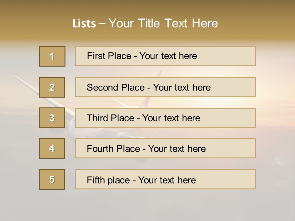 Commercial Tourism Blue PowerPoint Template
