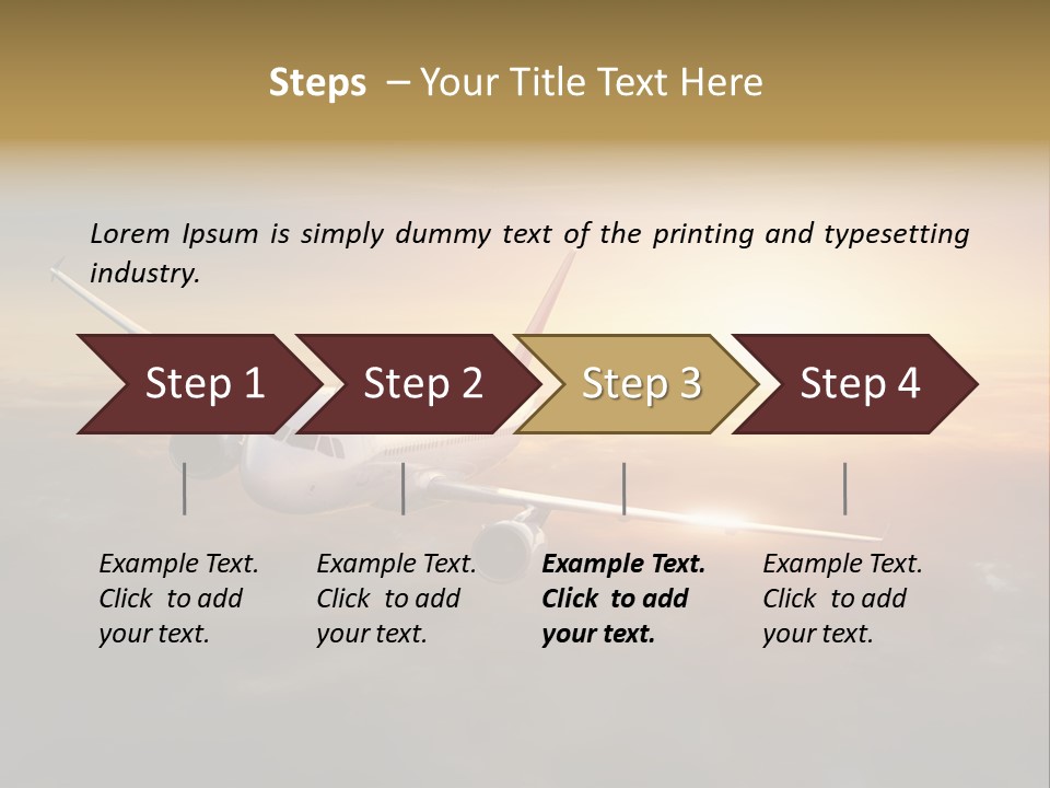 Commercial Tourism Blue PowerPoint Template