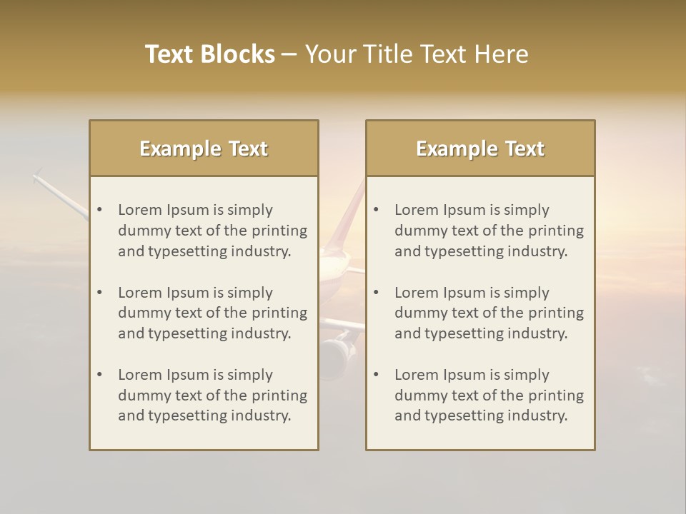Commercial Tourism Blue PowerPoint Template