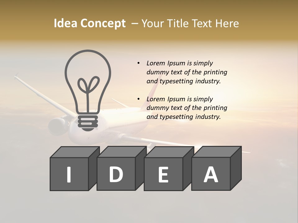 Commercial Tourism Blue PowerPoint Template