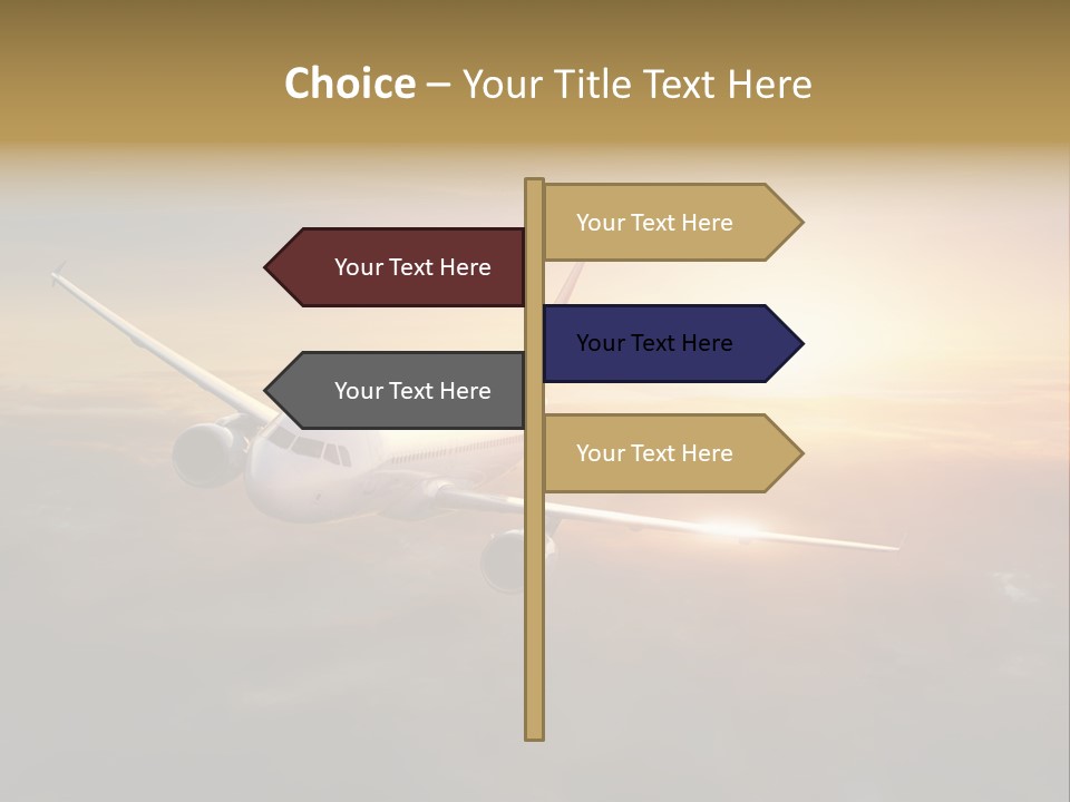 Commercial Tourism Blue PowerPoint Template