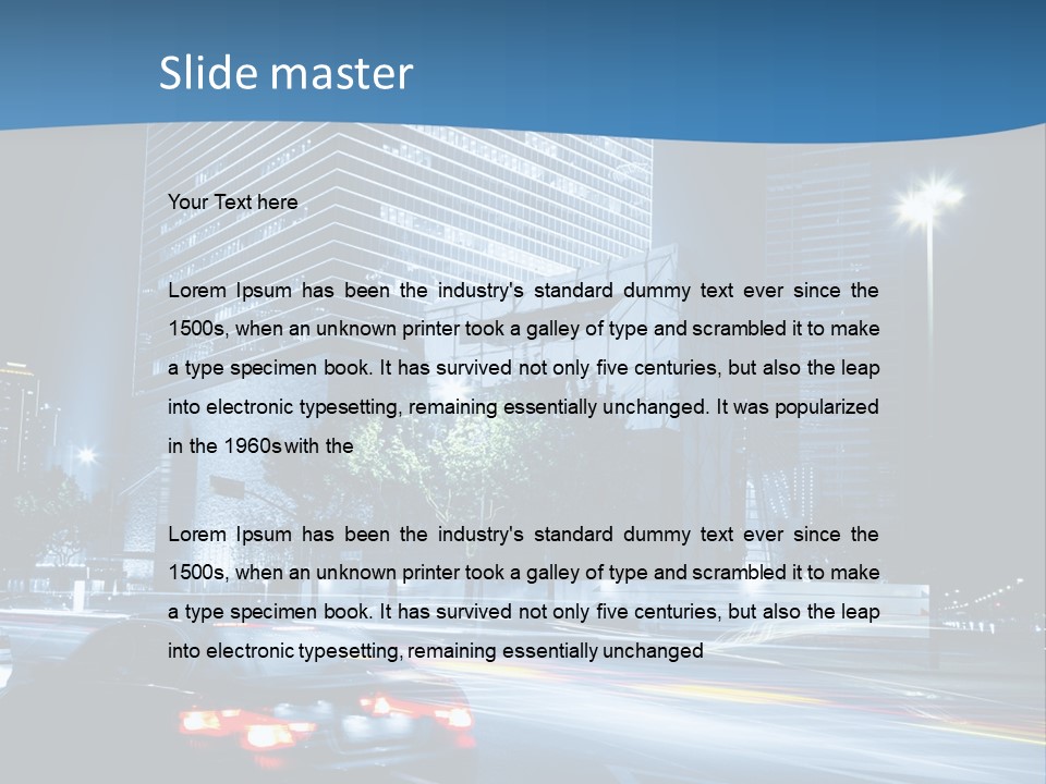 Highway Metropolitan Jinmao PowerPoint Template