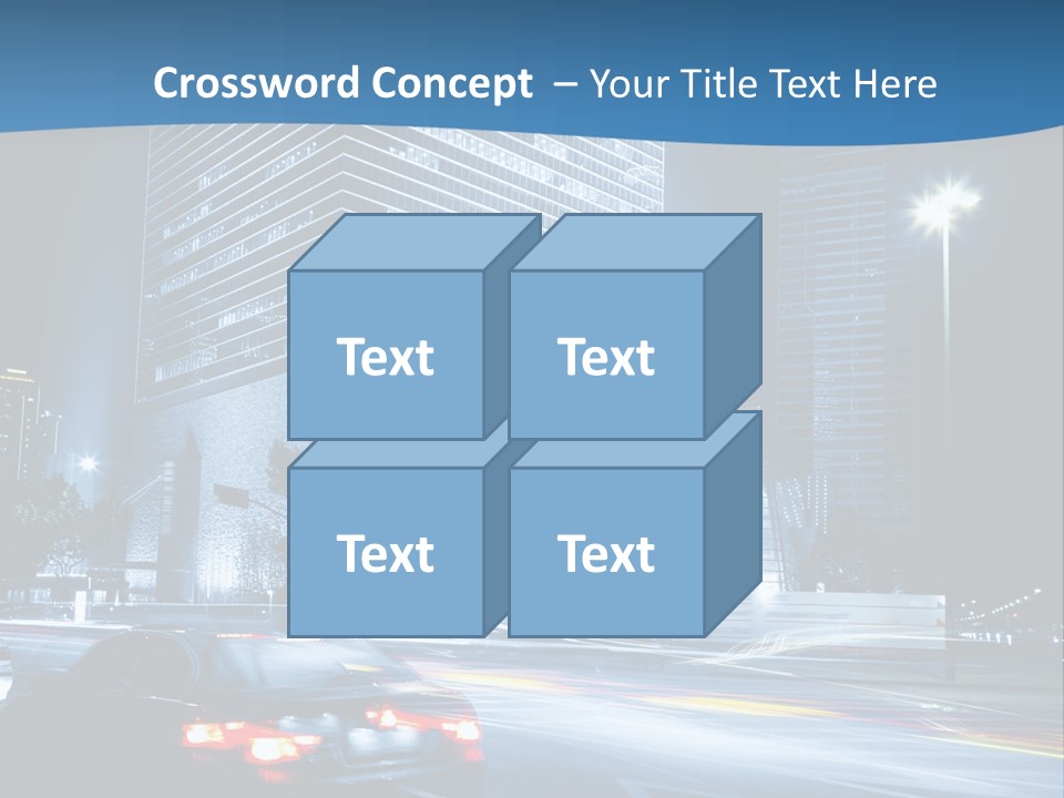 Highway Metropolitan Jinmao PowerPoint Template