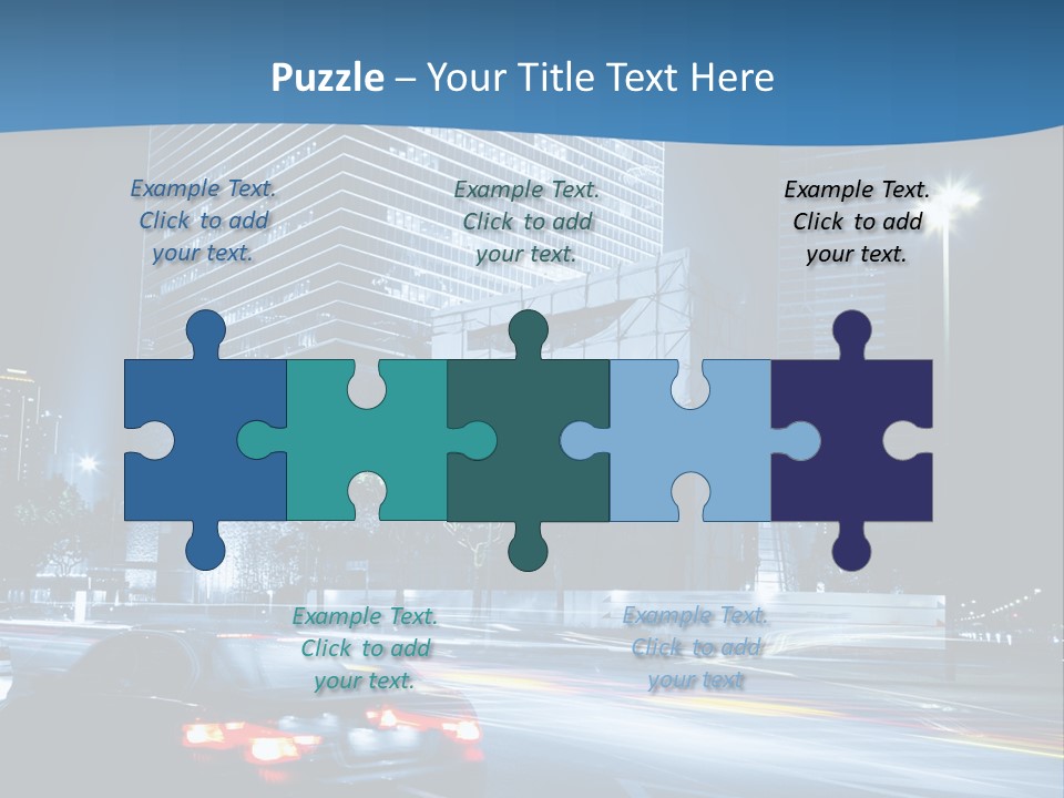 Highway Metropolitan Jinmao PowerPoint Template