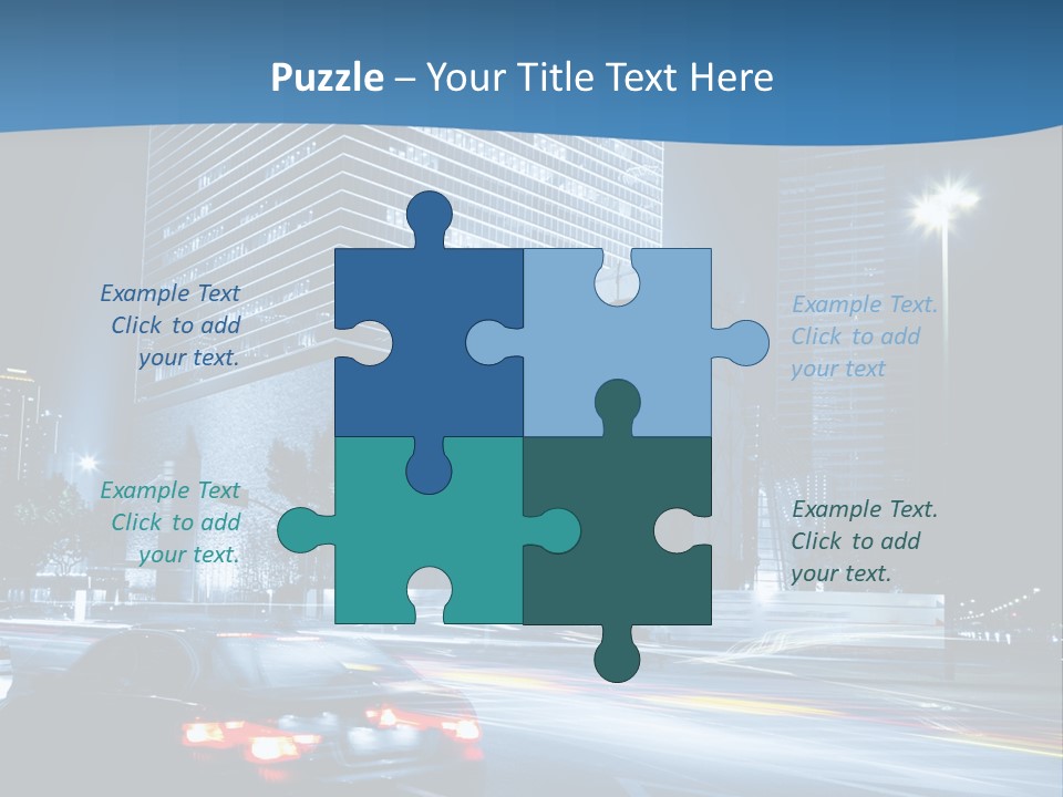 Highway Metropolitan Jinmao PowerPoint Template