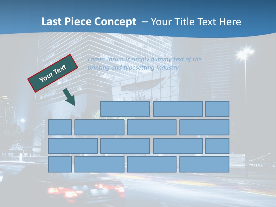 Highway Metropolitan Jinmao PowerPoint Template