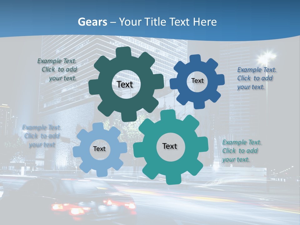 Highway Metropolitan Jinmao PowerPoint Template