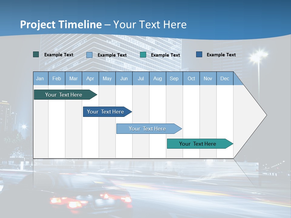 Highway Metropolitan Jinmao PowerPoint Template