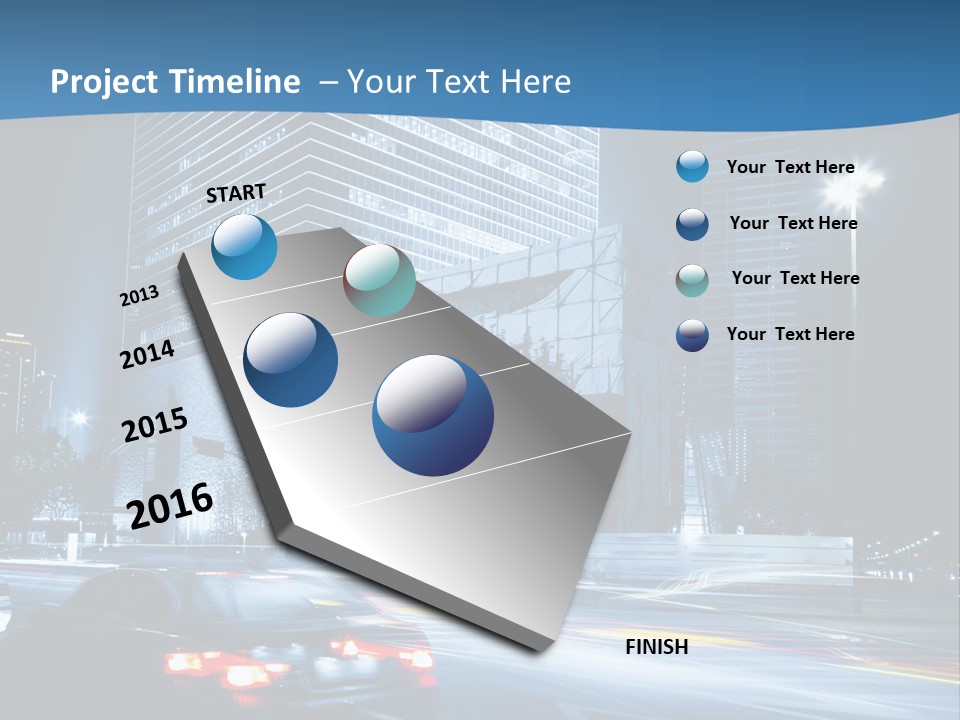 Highway Metropolitan Jinmao PowerPoint Template