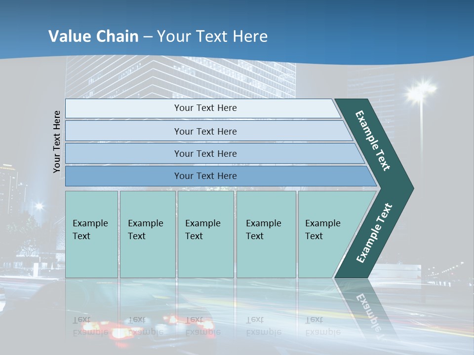 Highway Metropolitan Jinmao PowerPoint Template