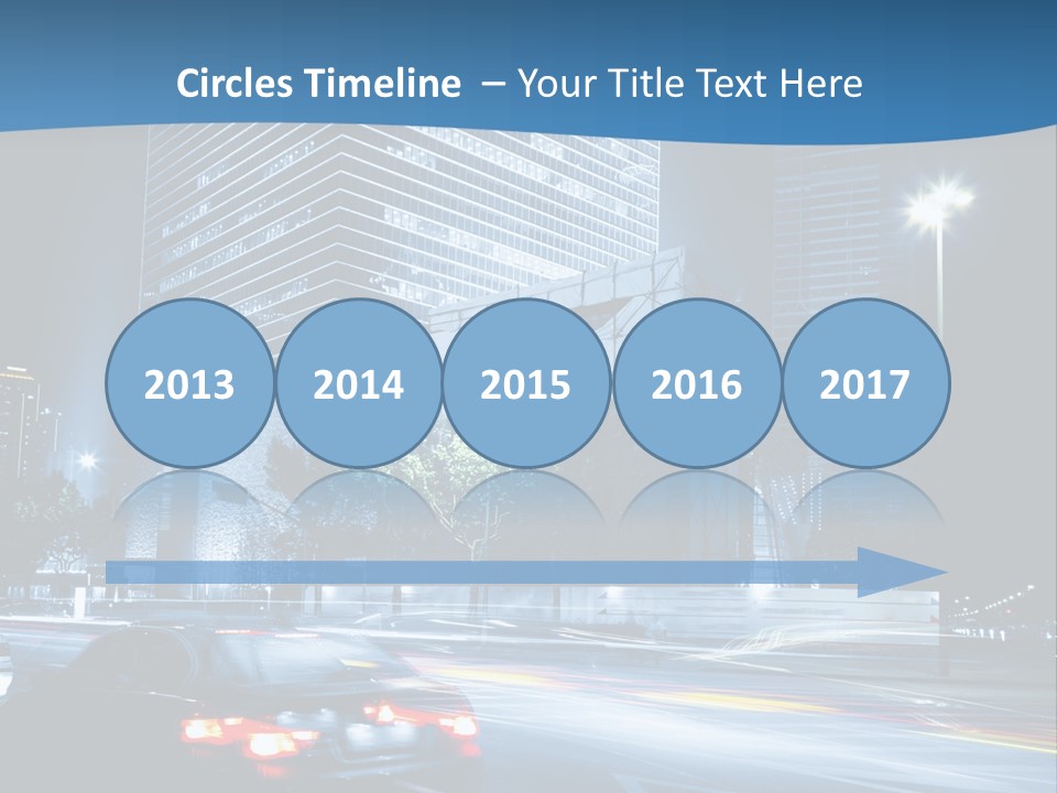 Highway Metropolitan Jinmao PowerPoint Template