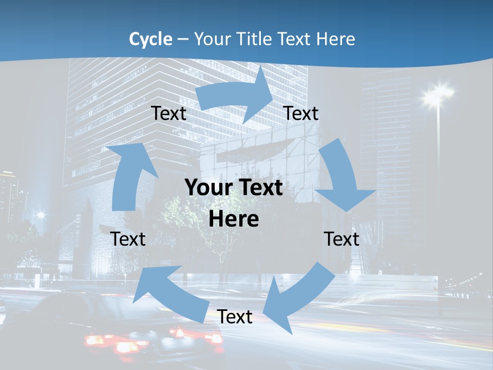 Highway Metropolitan Jinmao PowerPoint Template