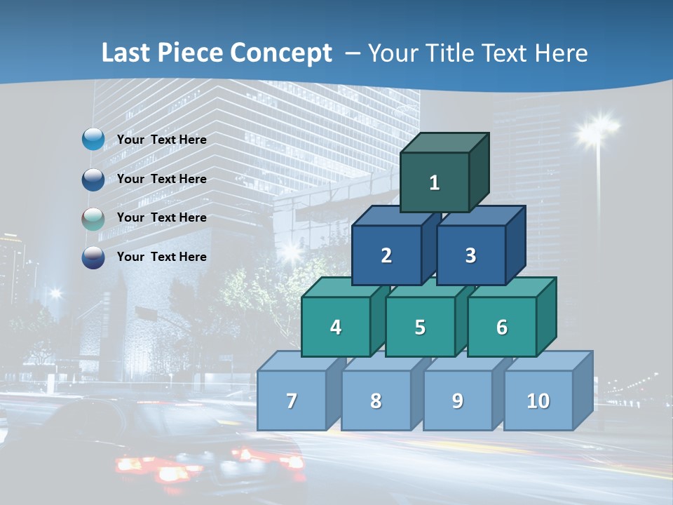 Highway Metropolitan Jinmao PowerPoint Template