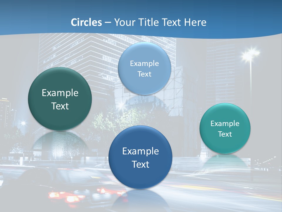 Highway Metropolitan Jinmao PowerPoint Template