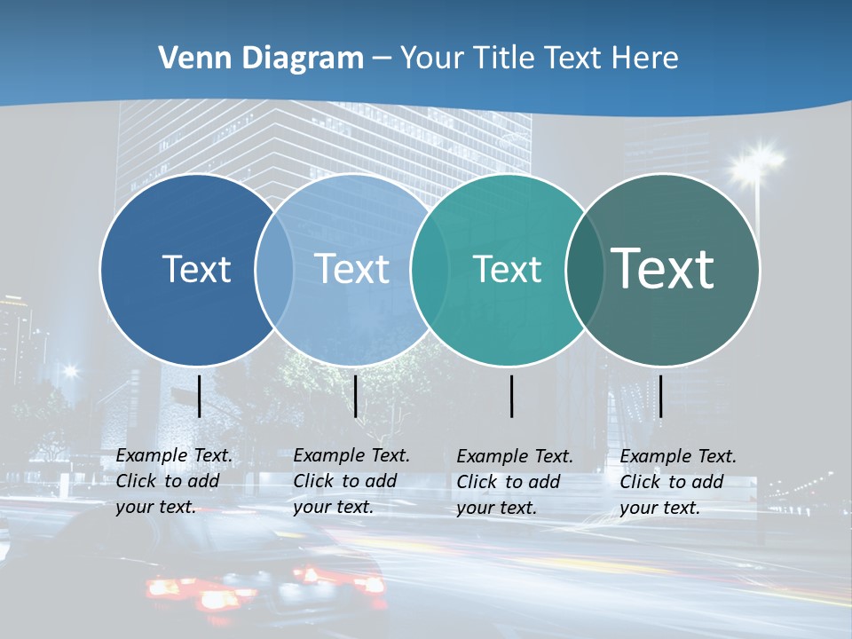 Highway Metropolitan Jinmao PowerPoint Template