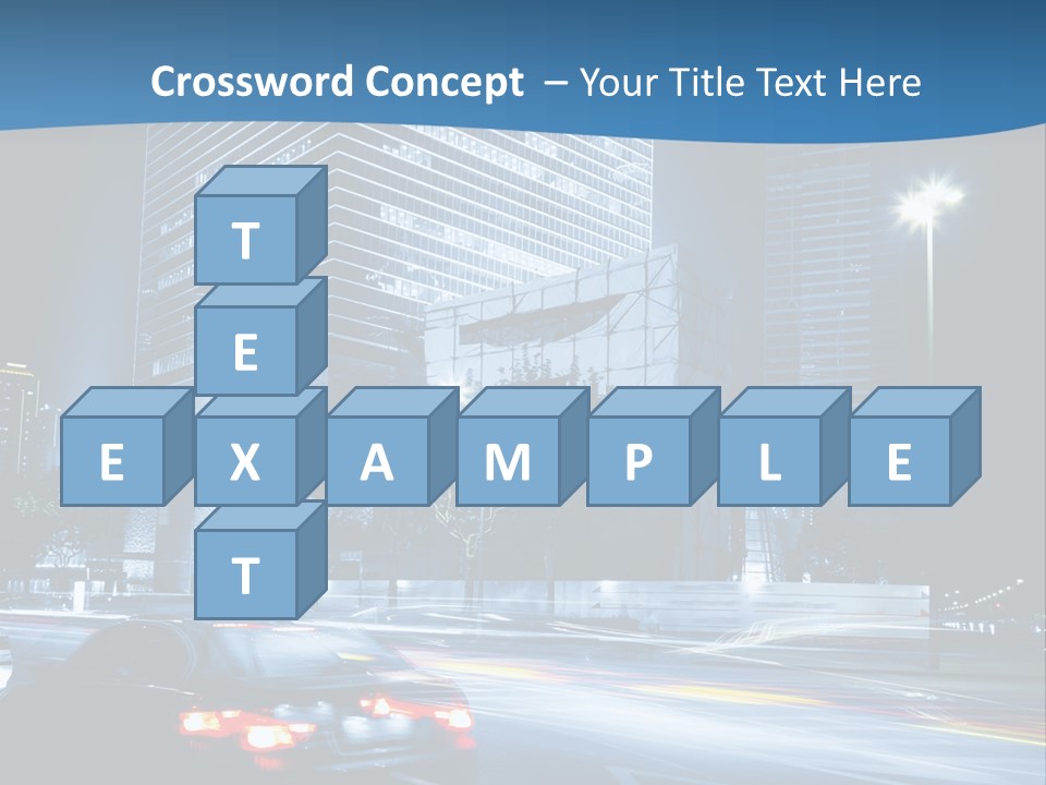 Highway Metropolitan Jinmao PowerPoint Template