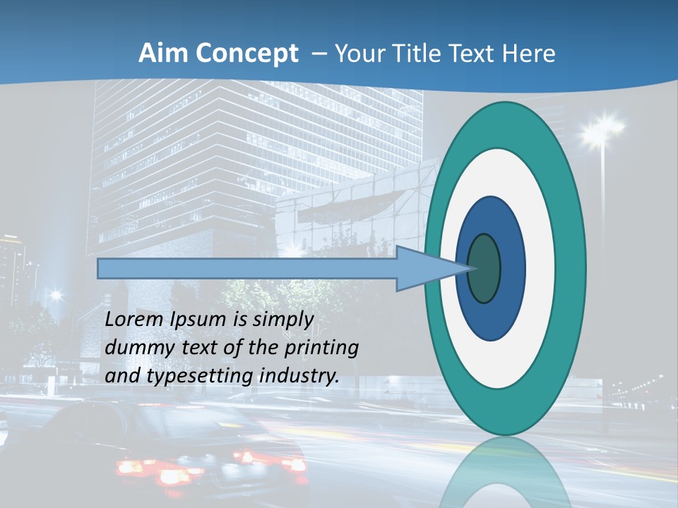 Highway Metropolitan Jinmao PowerPoint Template