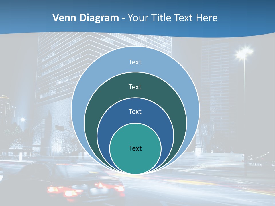 Highway Metropolitan Jinmao PowerPoint Template