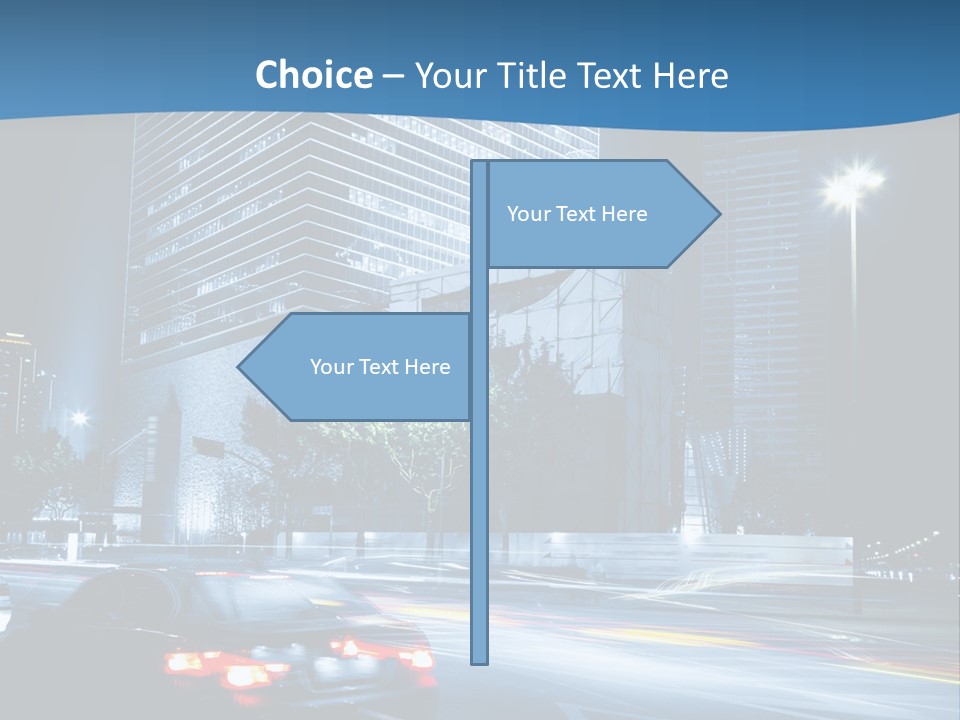 Highway Metropolitan Jinmao PowerPoint Template