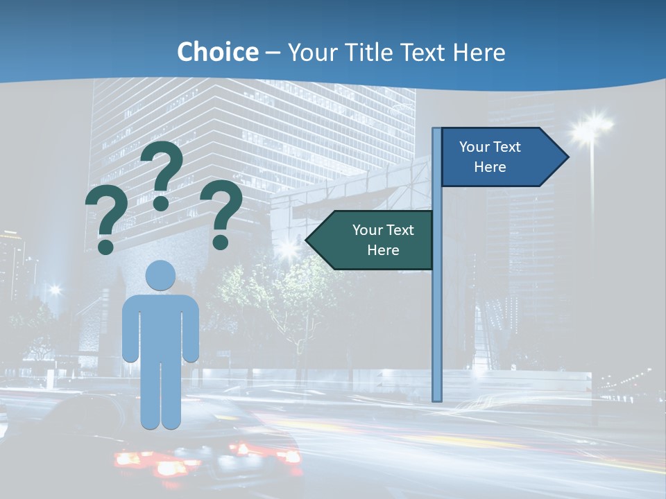 Highway Metropolitan Jinmao PowerPoint Template