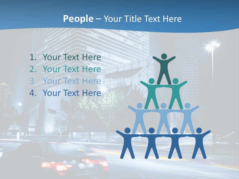 Highway Metropolitan Jinmao PowerPoint Template